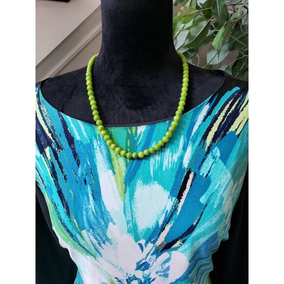 Fenn Wright Manson Shift Dress Women's 14 Multi Floral Stretch Bell Split Sleeve - Picture 2 of 13